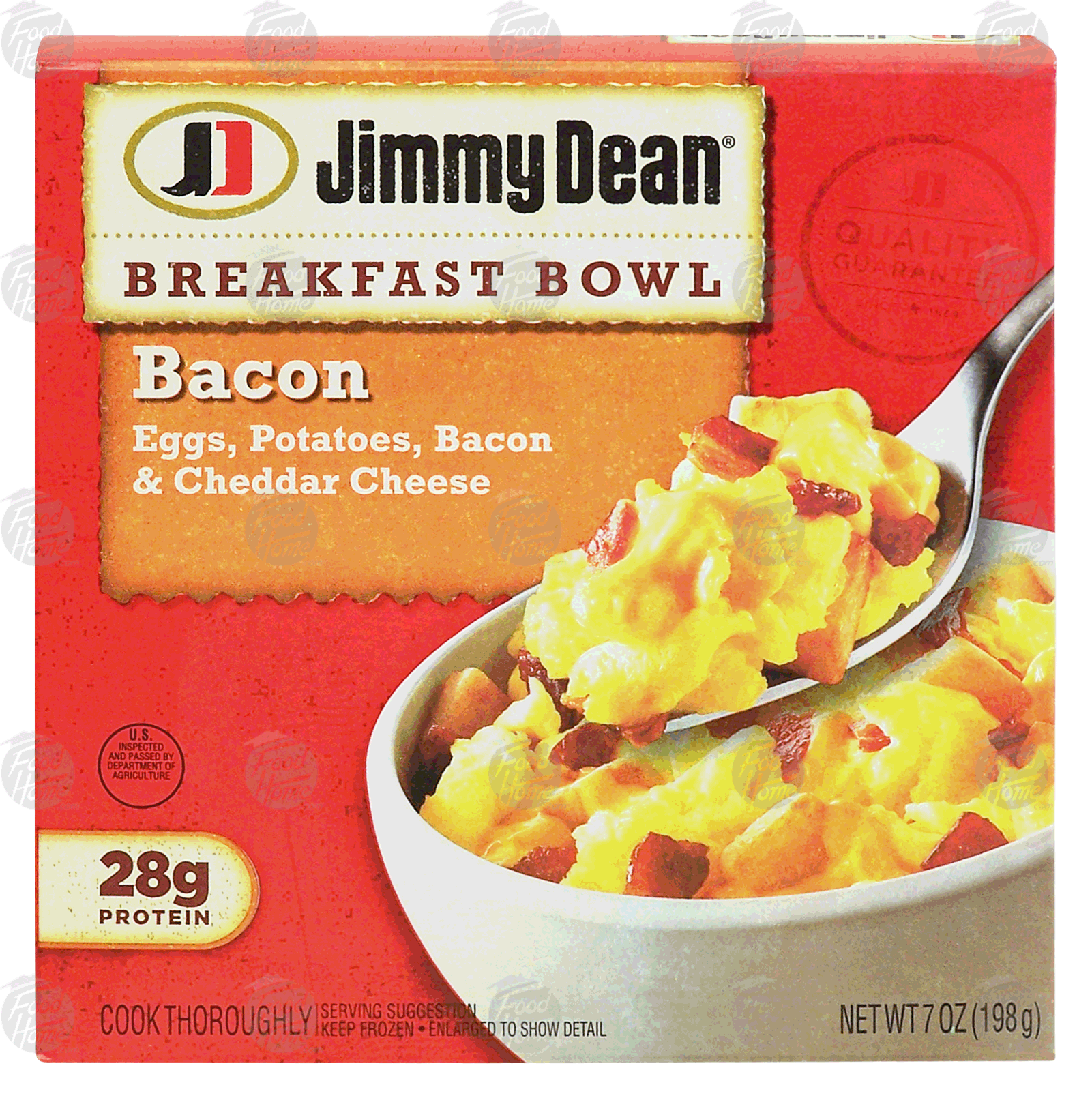 Jimmy Dean Breakfast Bowl bacon; eggs, potatoes, bacon & cheddar cheese Full-Size Picture